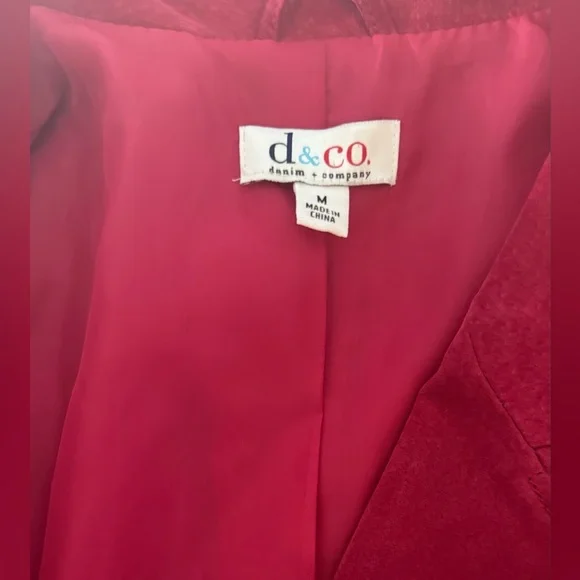 D&Co Genuine Leather Suede Jacket Fuchsia Pink Women’s Sz M Washable Chic - Picture 3 of 9
